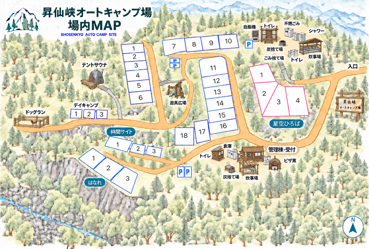 キャンプ場内マップ